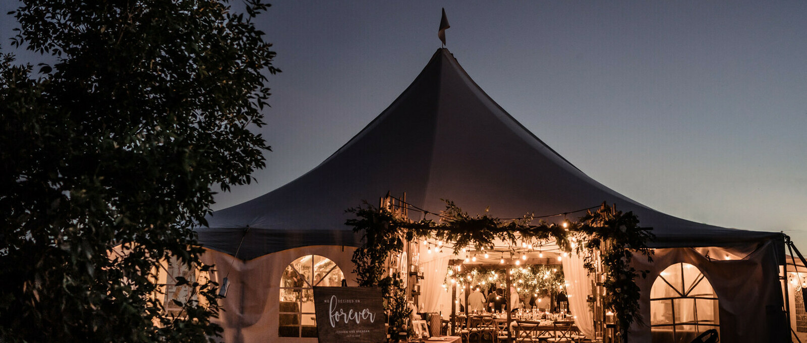 Outdoor Pole Tent Wedding Event