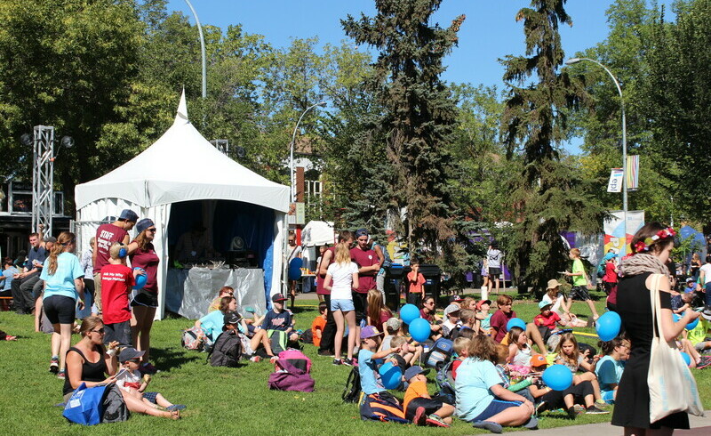 Special Event Rentals - Edmonton renting out white frame tent for Fringe Festival