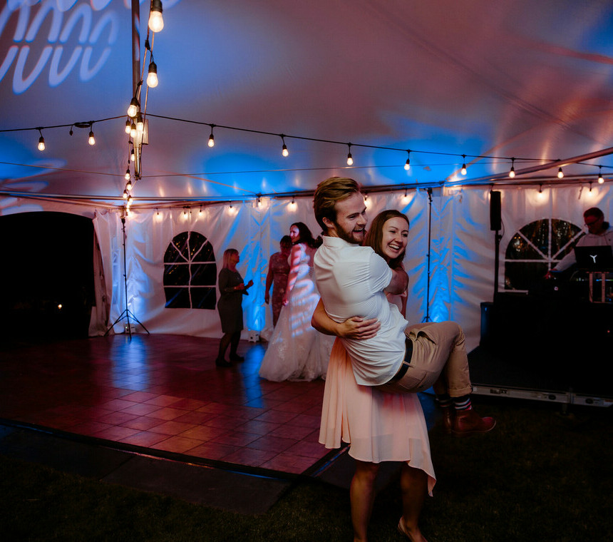 Special Event Rentals - Tent Wedding with Audio Equipment and dancefloor